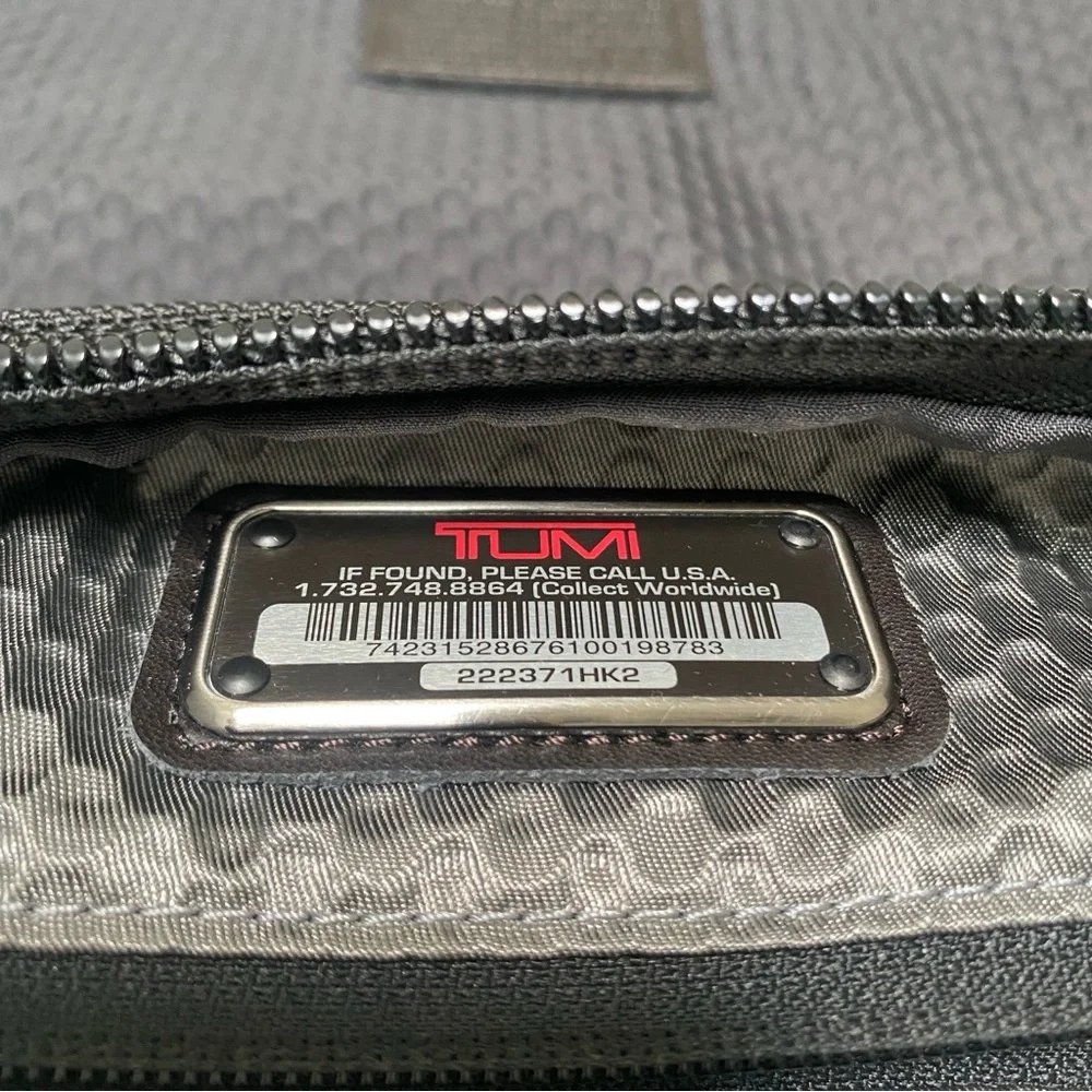 Tumi Glenview Expandable Crossbody Black and Dark Brown Messenger Bag